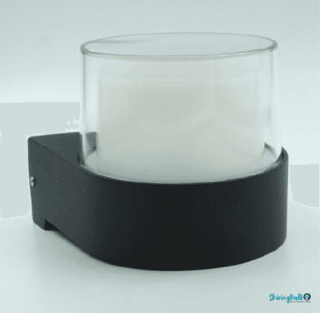 Candeeiro LED de Parede Redondo Preto